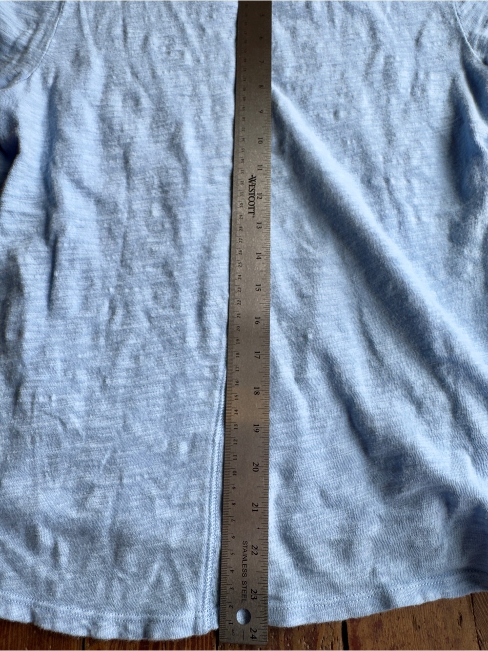 Sundance Light Blue Scoop Neck Short Sleeve Tee - Picture 4 of 6